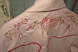 Embroidery pattern stitched on a western-style shirt