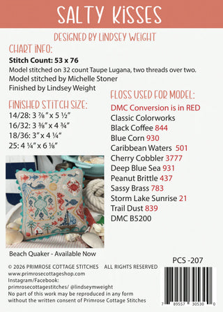 Salty Kisses | Cross Stitch Pattern by Primrose Cottage Stitches