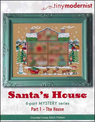 Santa's House Part 1: The House Cross Stitch Pattern - Premium Pattern, Cross Stitch from Tiny Modernist - Just $10! Shop now at Crossed Hearts Needlework & Design