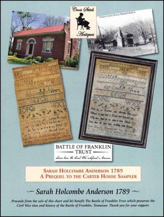Sarah Holcombe Anderson 1789 Cross Stitch Pattern Cross Stitch Antiques *NEW* - Premium Pattern, Cross Stitch from Cross Stitch Antiques - Just $18! Shop now at Crossed Hearts Needlework & Design
