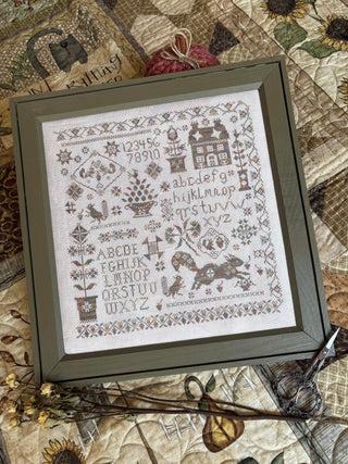 Sassy Squirrel Sampler | Cross Stitch Pattern by Pansy Patch Quilts and Stitchery