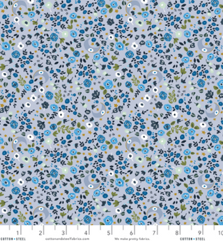 RJR Cotton + Steel-Cosmic Sea-Cosmic Bloom Blue Metallic