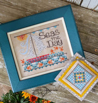 Seas The Day Cross Stitch Pattern by Hands On Design - Premium Pattern, Cross Stitch from Hands On Design - Just $8! Shop now at Crossed Hearts Needlework & Design