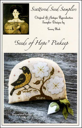 Seeds of Hope Pinkeep & Strawberry | Cross Stitch Pattern by Scattered Seed Samplers