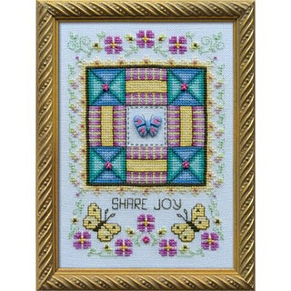 Share Joy Quilt Block cross stitch pattern from Stoney Creek Cross Stitch Collection Magazine Spring 2026 | Vol. 38 No. 2