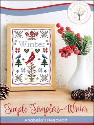 Simple Samplers Winter Cross Stitch Pattern by Anabella's - Premium Pattern, Cross Stitch from Anabella's - Just $10! Shop now at Crossed Hearts Needlework & Design