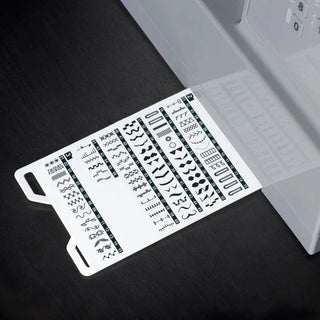 Singer 6620C heavy-duty model – close-up of stitch card