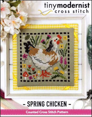 Spring Chicken Cross Stitch Pattern by Tiny Modernist *NEW* - Premium Pattern, Cross Stitch from Tiny Modernist - Just $7! Shop now at Crossed Hearts Needlework & Design
