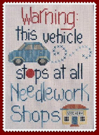Stitcher's Car Banner Cross Stitch Pattern by Waxing Moon Designs