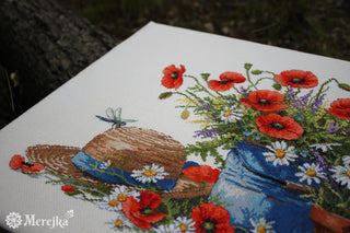 Summer Still Life Needlecraft Kit by Merejka - Premium Needlecraft Kit from Merejka - Just $62.10! Shop now at Crossed Hearts Needlework & Design