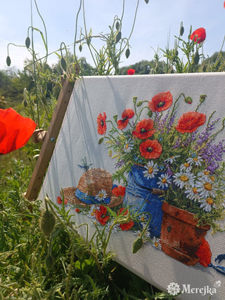 Summer Still Life Needlecraft Kit by Merejka - Premium Needlecraft Kit from Merejka - Just $62.10! Shop now at Crossed Hearts Needlework & Design