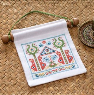 'NEW! Summer Terrace Mini Wall Hanging Cross Stitch Kit