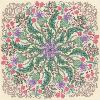 Swirling Thistles Counted Cross Stitch Kit by Bothy Threads XBUF3