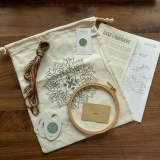 Avlea Folk Embroidery workbag--Thessaly Floral