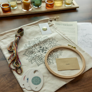 Avlea Folk Embroidery workbag--Thessaly Floral