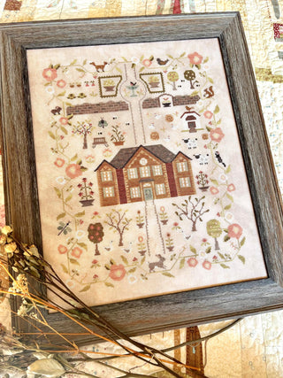 The Garden at Rosewood Hollow | Cross Stitch Pattern by Blueberry Ridge Design