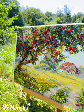 The Old Apple Tree Needlecraft Kit by Merejka - Premium Needlecraft Kit from Merejka - Just $83.70! Shop now at Crossed Hearts Needlework & Design