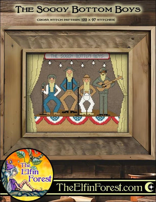 The Soggy Bottom Boys bluegrass band from O Brother Where Art Thou Cross Stitch Pattern