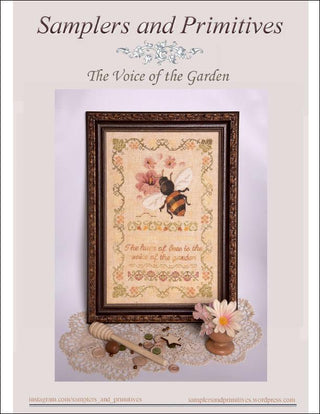 The Voice of the Garden Cross Stitch Pattern by Samplers and Primitives - Crossed Hearts Needlework & Design