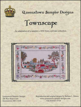 Townscape Cross Stitch Pattern by Queenstown Sampler Designs - Premium Pattern, Cross Stitch from Queenstown Sampler Designs - Just $28! Shop now at Crossed Hearts Needlework & Design