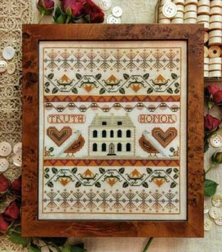 Truth & Honor Sampler Cross Stitch Pattern by Kathy Barrick - Premium Pattern, Cross Stitch from Kathy Barrick - Just $14! Shop now at Crossed Hearts Needlework & Design