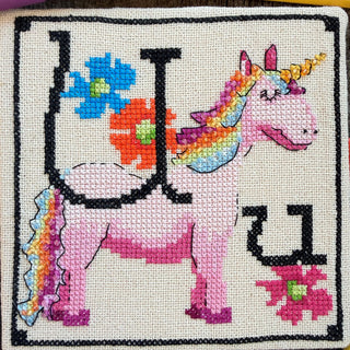 Animal Alphabet Series: Ulinda Unicorn | Cross Stitch Pattern by Luhu Stitches