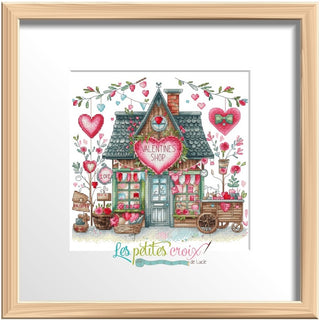 Valentines Shop Cross Stitch Pattern by Les Petites Croix de Lucie *NEW* - Premium Pattern, Cross Stitch from Les Petites Croix de Lucie - Just $17.60! Shop now at Crossed Hearts Needlework & Design