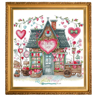 Valentines Shop Cross Stitch Pattern by Les Petites Croix de Lucie *NEW* - Premium Pattern, Cross Stitch from Les Petites Croix de Lucie - Just $17.60! Shop now at Crossed Hearts Needlework & Design