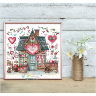Valentines Shop Cross Stitch Pattern by Les Petites Croix de Lucie *NEW* - Premium Pattern, Cross Stitch from Les Petites Croix de Lucie - Just $17.60! Shop now at Crossed Hearts Needlework & Design