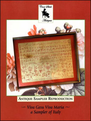 Viva Gesu Viva Maria A Sampler of Italy Cross Stitch Pattern by Cross Stitch Antiques - Premium Pattern, Cross Stitch from Cross Stitch Antiques - Just $22! Shop now at Crossed Hearts Needlework & Design