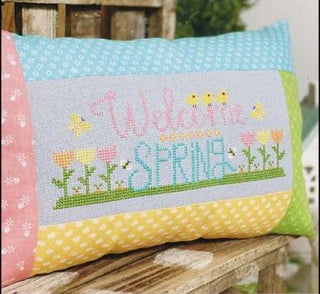 Welcome Spring Cross Stitch Pattern by Primrose Cottage Stitches - Premium Pattern, Cross Stitch from Primrose Cottage Stitches - Just $8! Shop now at Crossed Hearts Needlework & Design