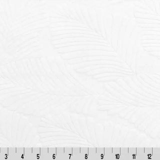 White Snow Cuddle 3 Extra Wide Tropic Burnout Fabric per yard