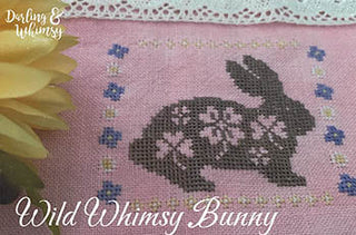 Wild Whimsy Bunny Cross Stitch Pattern by Darling & Whimsy Designs - Premium Pattern, Cross Stitch from Darling & Whimsy Designs - Just $8! Shop now at Crossed Hearts Needlework & Design