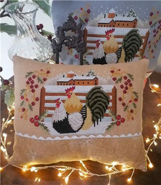 Image of Winter Hen Cross Stitch Pattern by Twin Peak Primitives