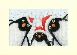 Penguin Selfie Counted Cross Stitch Kit by Bothy Threads XMAS89