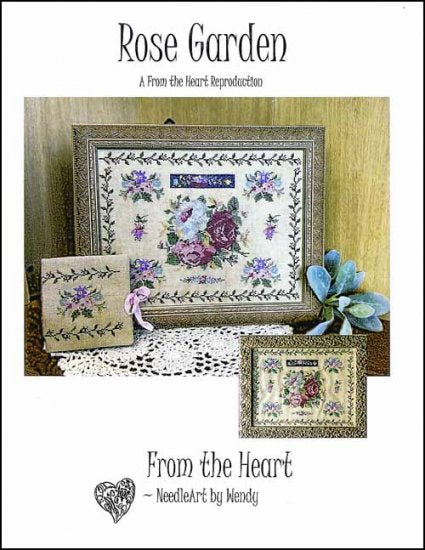 Rose Garden Cross Stitch Pattern | Crossed Hearts Needlework & Design