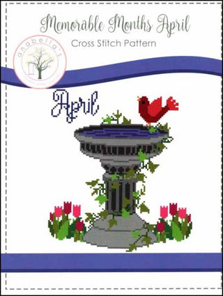 Memorable Months April Cross Stitch Pattern by Anabella's - Premium Pattern, Cross Stitch from Anabella's - Just $8.50! Shop now at Crossed Hearts Needlework & Design