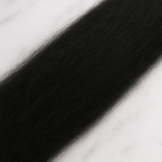 Black Merino Wool Carded Sliver | 19 Micron Dyed Wool