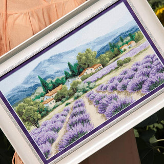 Mountain Lavender Counted Cross Stitch Kit by Charivna Mit M-416C