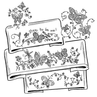 Aunt Martha's® Whimsical Butterflies Iron-on Embroidery Pattern