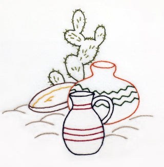 Down Mexico Way #9475 Embroidery Iron-On Transfer Pattern by Aunt Martha's® - Premium Transfer Patterns from Aunt Martha's® - Just $2.25! Shop now at Crossed Hearts Needlework & Design