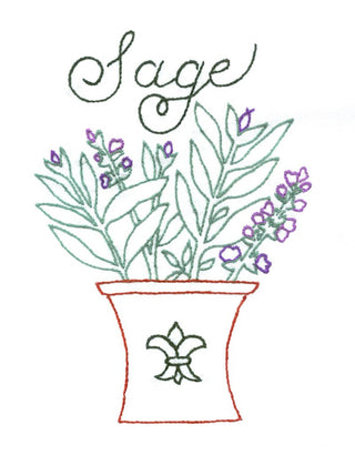 Superb Herbs Iron-on Embroidery Pattern #4001 Aunt Martha's® - Premium Transfer Patterns from Aunt Martha's® - Just $1.90! Shop now at Crossed Hearts Needlework & Design