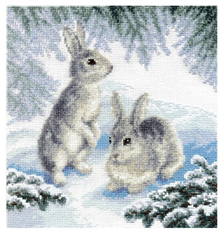 Forest Couple Counted Cross Stitch Kit by Charivna Mit M-576C
