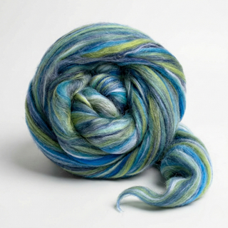 Constellation Range Roving (8 Ounces) | Tonal Blend of 70% Dyed Merino and 30% Fine Tussah Silk, 21 Micron