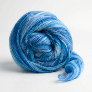 Constellation Range Roving (8 Ounces) | Tonal Blend of 70% Dyed Merino and 30% Fine Tussah Silk, 21 Micron