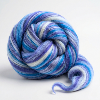 Constellation Range Roving (8 Ounces) | Tonal Blend of 70% Dyed Merino and 30% Fine Tussah Silk, 21 Micron