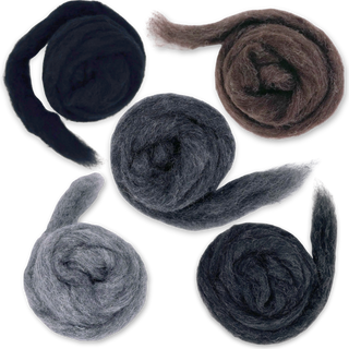 Shadowlands Carded Corriedale Wool Sliver Variety Pack