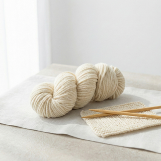 Blue Faced Leicester Worsted Weight Yarn | Undyed 100 Gram Skein | ~175 Yards