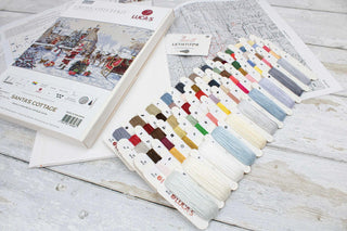 Santa's Cottage BU5011L Counted Cross-Stitch Kit