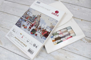 Santa's Cottage BU5011L Counted Cross-Stitch Kit